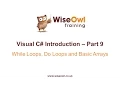C Introduction Part 9 - While Loops and Do Loops