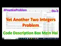 Yet Another Two Integers Problem Codeforces Div-3 Practice Problem Solution Explain