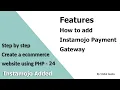 Step by step create an eCommerce website using PHP - Part 24 Instamojo Payment Gateway