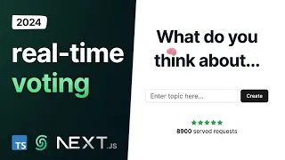 Build a Beautiful Scalable Real-Time Voting App with Next js 14 Upstash 2024