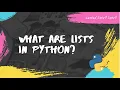 what are lists and nesting lists in python l programming kids