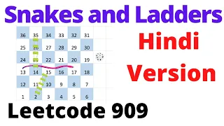 Snakes and Ladders leetcode 909 Hindi