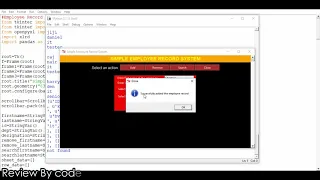 Simple Employee Record System In PYTHON With Source Code Source Code Projects