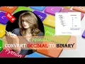 C Program to Convert Decimal to Binary Decimal to Binary C Programming HINDI URDU