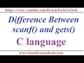 Difference Between scanf and gets function in C language