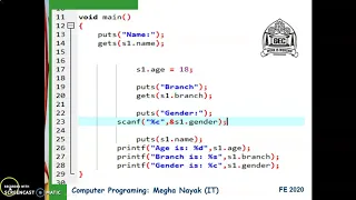 Structure in C Programming - Declare structure variables compile time initialization Megha Nayak