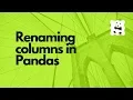 Renaming Columns in Pandas Rename specific columns in Pandas