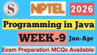 NPTEL Programming in Java Week 9 Assignment Answers 2026 Quiz Solution Jan - April