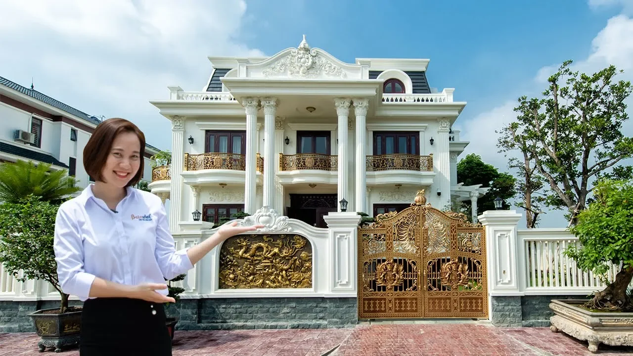 Đẳng cấp thiết kế biệt thự Pháp với sân vườn đẹp lộng lẫy tại Phú Thọ