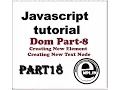 JavaScript tutorial in Hindi Part-18 DOM-8 Creating New Element And Creating New Text Node