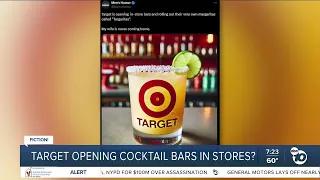 Fact or Fiction Target opening cocktail bars in stores