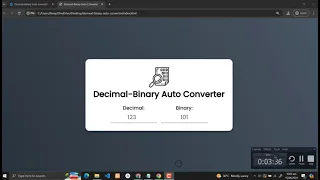 Decimal-Binary Auto Converter Using HTML CSS and JavaScript with Source Code