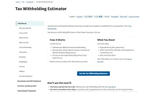 How To Use The IRS Tax Withholding Estimator Tool A Walkthrough  How To Use The IRS Tax Withholding Estimator Tool A Walkthrough