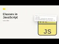 JavaScript - Web development basic Series Classes in JavaScript