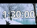 1 Hour 30 Minutes 90 Minutes Timer with Music Snowfall Timer