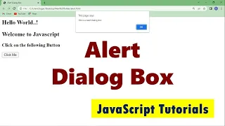 JavaScript Alert Dialog Box Tutorial How to Use Alert Function