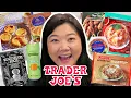Trying NEW ASIAN FOOD at TRADER JOE S 2025 egg tarts matcha lemonade okonomiyaki roti more