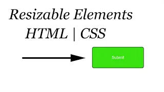 Create Resizable Elements using HTML CSS
