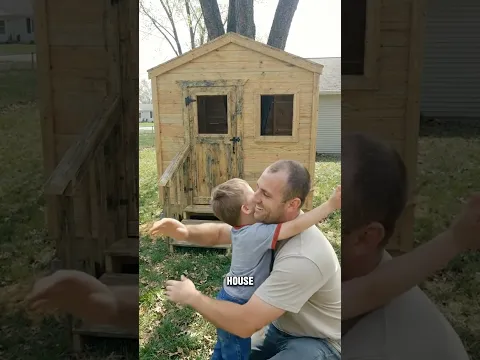 Father & Son Build Dream Playhouse Together 🏡❤️