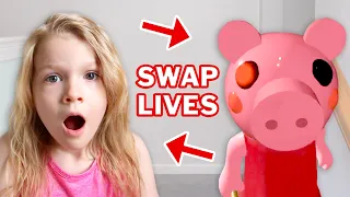 Download I Switched Lives With Roblox Piggy in Real Life at My PB and J House! MP3