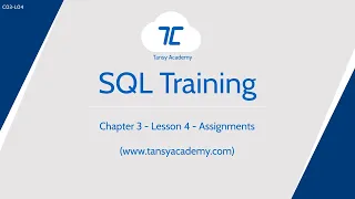 Tansy SQL Course | Assignment | Chapter 3 | Lesson 4