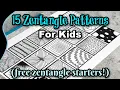 Zentangle Patterns for Kids - Part 1