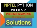 NPTEL python programming assignment solution week 2 NPTEL python assignment week 2