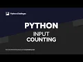 Python Challenge Counting Input Count Numbers and Letters