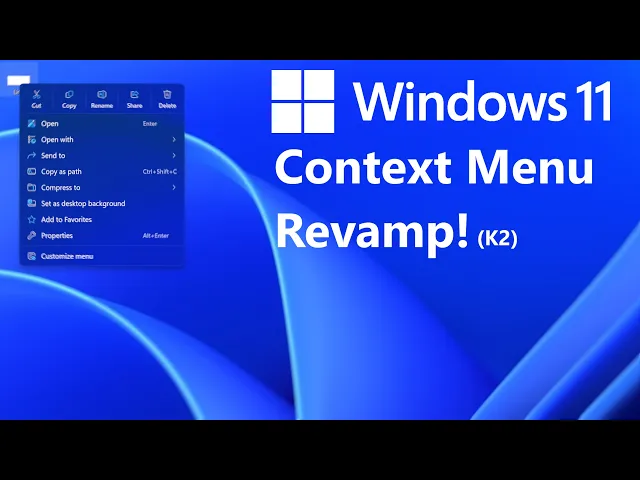 Windows 11: Major Context Menu update first look (K2)