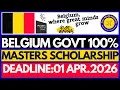 Lagu How to Apply for Belgium Government Master Mind Scholarships 2026-27 | Fully Funded Study in Belgium