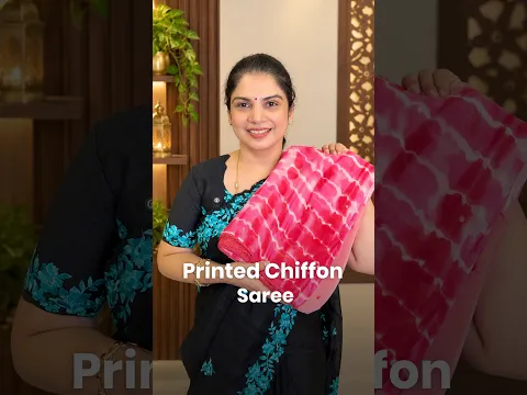 Printed Chiffon Saree | templedesigner.com