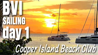 Sailing the BVI. Setting sail for Cooper Island