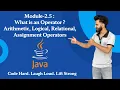 Operators in Java - Arithmetic Logical Relational Assignment Explained with Fun Module 2 5