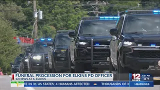 Funeral procession for Elkins Police officer