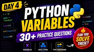 Python Practice Questions Variable 30 Logic Building Questions Day 4 Python Course