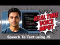Speech Recognition in JavaScript and Convert it to Text Errors Overflow
