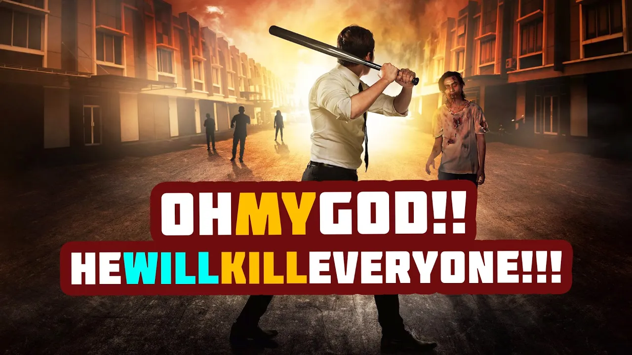 Oh my God!!! He beats and kills everyone in a row!!! A game!