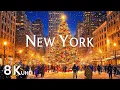 Download Lagu New York City Christmas 8K | Aerial Views of Holiday Lights \u0026 Magical Winter Wonderland MP3