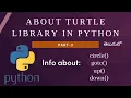 About Turtle Library in Python Telugu Part-3 Python Turtle Graphics circle goto up down