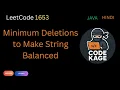 LeetCode 1653 Minimum Deletions to Make String Balanced Java