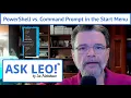 PowerShell vs Command Prompt in the Start Menu -