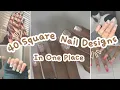40 Square Nail Ideas Inspo Visuals Square Nail Shapes Minimalist Maximalists Manicure