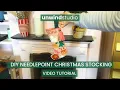 DIY Finishing Needlepoint Christmas Stocking - How to Tutorial