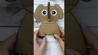 لعبة اطفال شكل فيل بالكرتون Diy افكار اعمال يدوية 