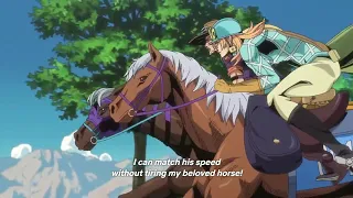 gyro vs dio full fight steel ball run episode 1 