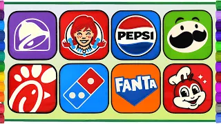 Food Brands Logo Jelly Painting art | Colorful Water Brand Logo Art, Color beads ASMR