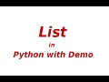 List Datatype in Python with demo Explained in Tamil