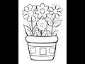 Bold and easy flowers coloring pages