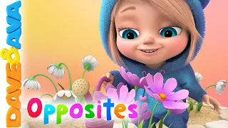 opposites for kids nursery rhymes educational songs for toddlers dave and ava
