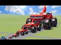 Lagu Big \u0026 Small Shark Monsters Lightning Mcqueen vs Trains Thomas | BeamNG.Drive